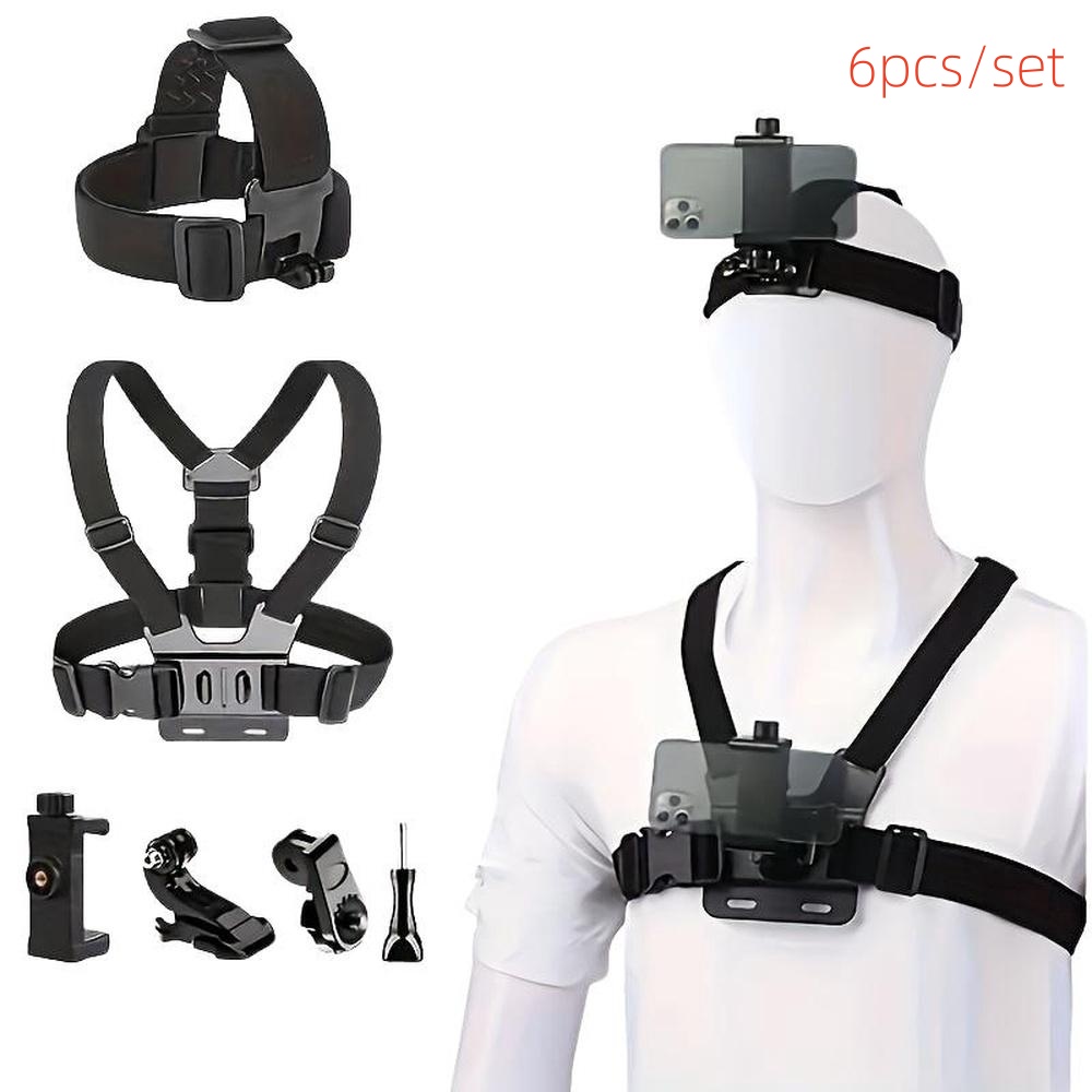 Webcam Stand Clip - Zubehör Kit Kopf Brustgurt Halterung Verstellbarer