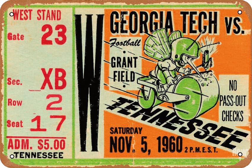Office Of Tech - 1960 GEORGIA TECH VS. TENNESSEE Poster