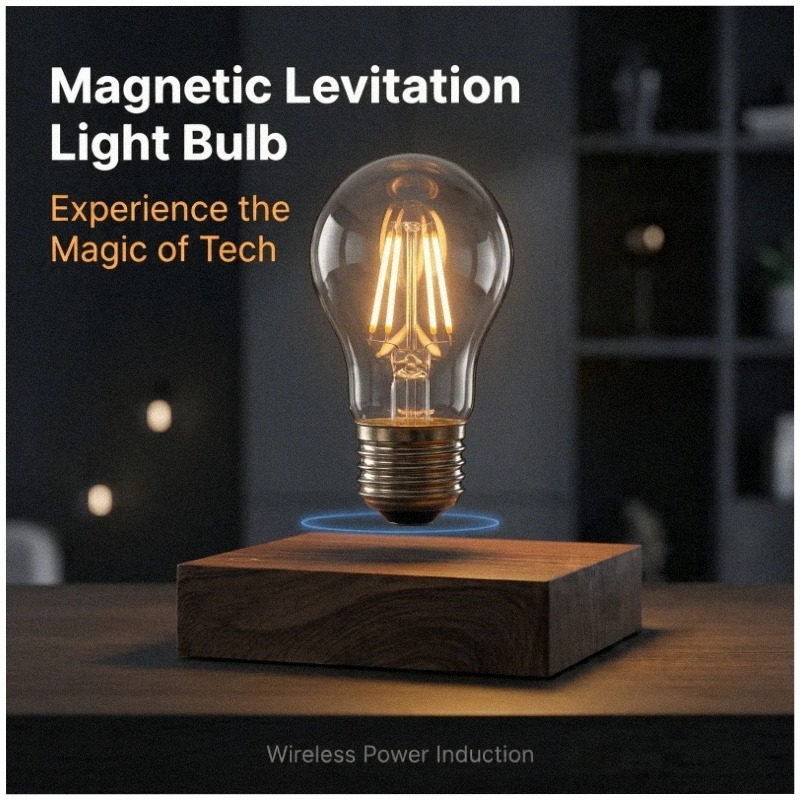 Office Of Tech - Magnetisch Schwebende Kabellose LED-Glühbirne Schreibtischlampe für