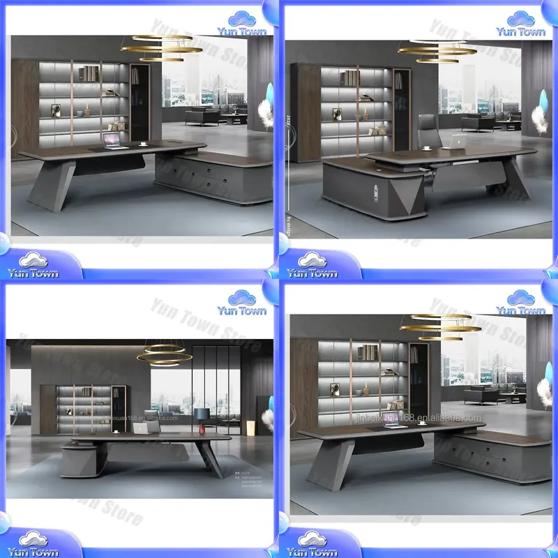 High Tech Office Room - 2026 High-Tech Luxus Chefschreibtisch für Home-Office,