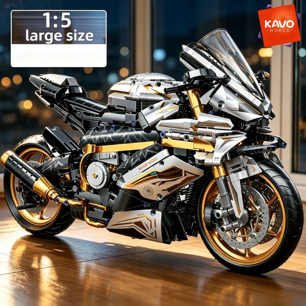 High Tech Office Room - KAVOWORLD 1:5 Großmaßstab Sportmotorrad-Baustein-Set 2078 Teile